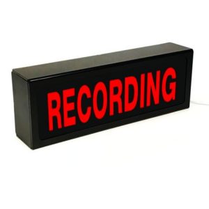 Recording Light Box Sign