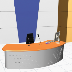Broadcasting Studio Table For TV Station