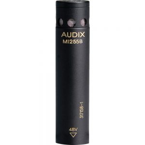 Audix M1255BO Miniature Condenser Microphone with 25' Cable (Omnidirectional, Black)