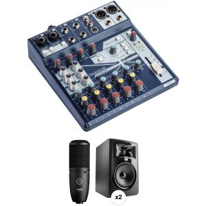 HARMON MUSIC GROUP Recording Kit with USB Mixer, Condenser Mic, and Pair of Studio Monitors
