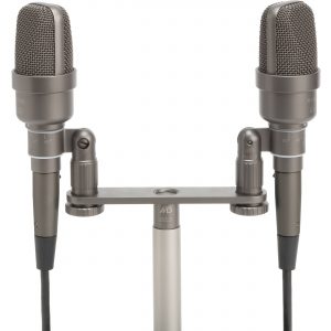Microtech Gefell M 930 Large-Diaphragm Cardioid Condenser Microphone (Matched Pair, Dark Bronze, ORTF Bracket)