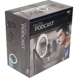 Nady SPS707 Studio Podcast System with Mic, LED Ring Light, Boom Arm, Headphones & More