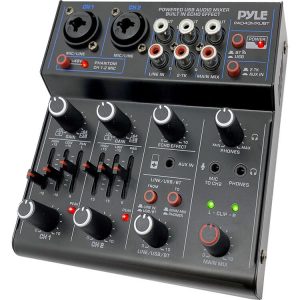Pyle Pro 4-Channel Bluetooth Mini DJ Mixer and USB Audio Interface