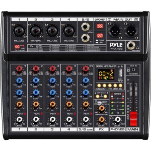 Pyle Pro 6-Channel Audio/USB/16-Digital Effects Mixer