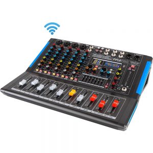 Pyle Pro 6-Channel Bluetooth Studio Mixer and DJ Controller Audio Mixing Console System
