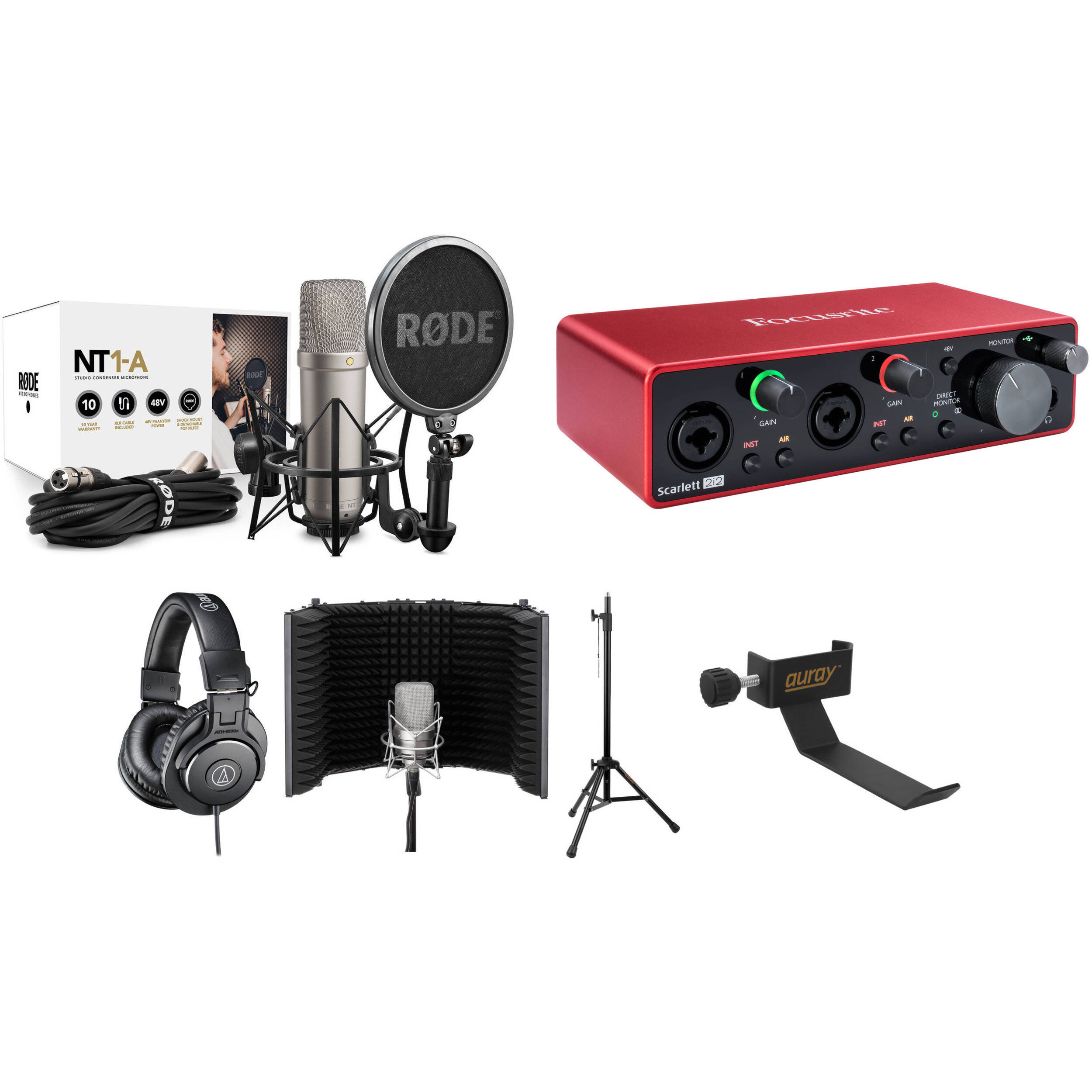 RODE NT1 Signature Series Microphone Recording Kit with Scarlett