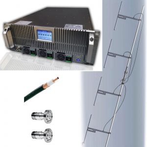 Package 5000W FM Transmitter Antenna and Accessories