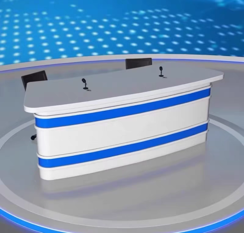 UNCUCO Curved TV Broadcasting Studio Anchor Table For News Live Interview TV Station.jpg.png UNCUCO Curved TV Broadcasting Studio Anchor Table For News Live Interview TV Station