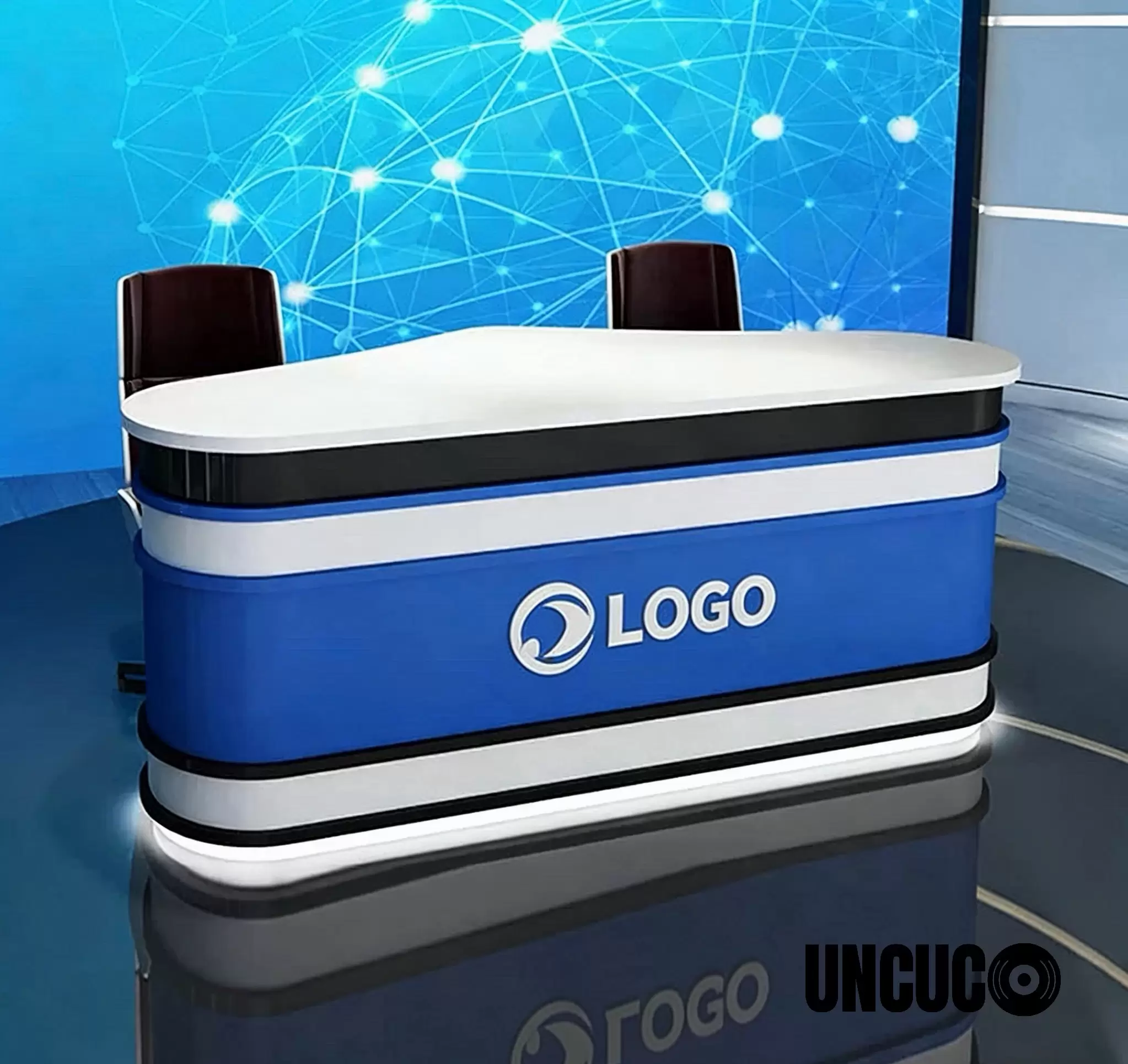 UNCUCO TV Video Studio Table For Live Broadcast News