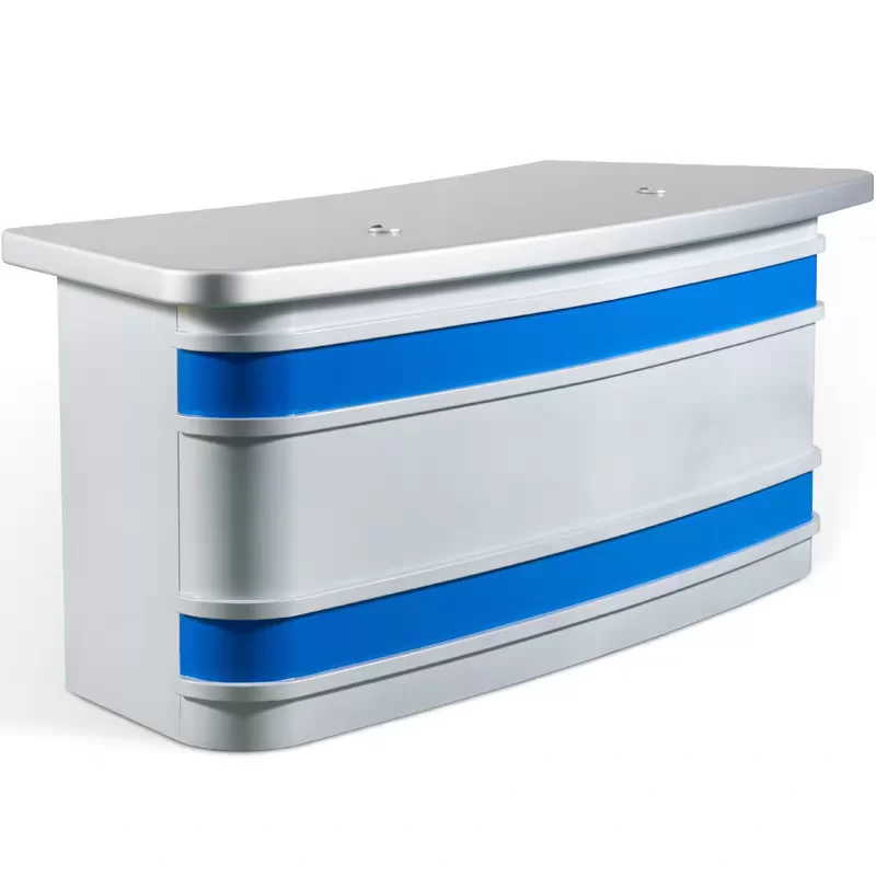 UNCUCO Curved TV Broadcasting Studio Anchor Table For News Live Interview TV Station