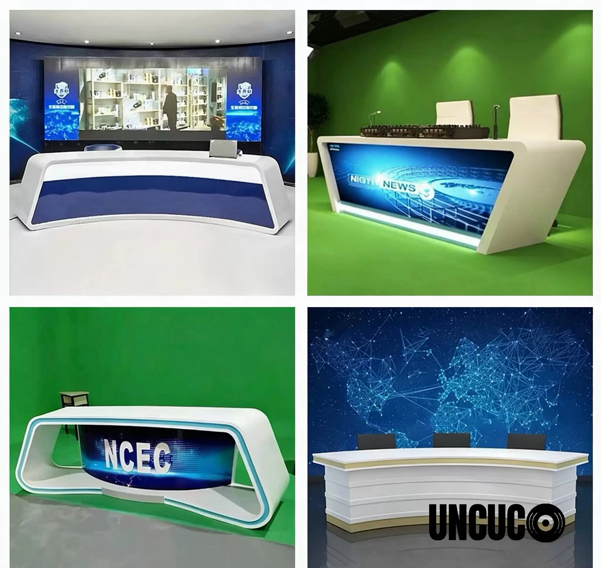 UNCUCO Broadcasting Studio Table For TV Station