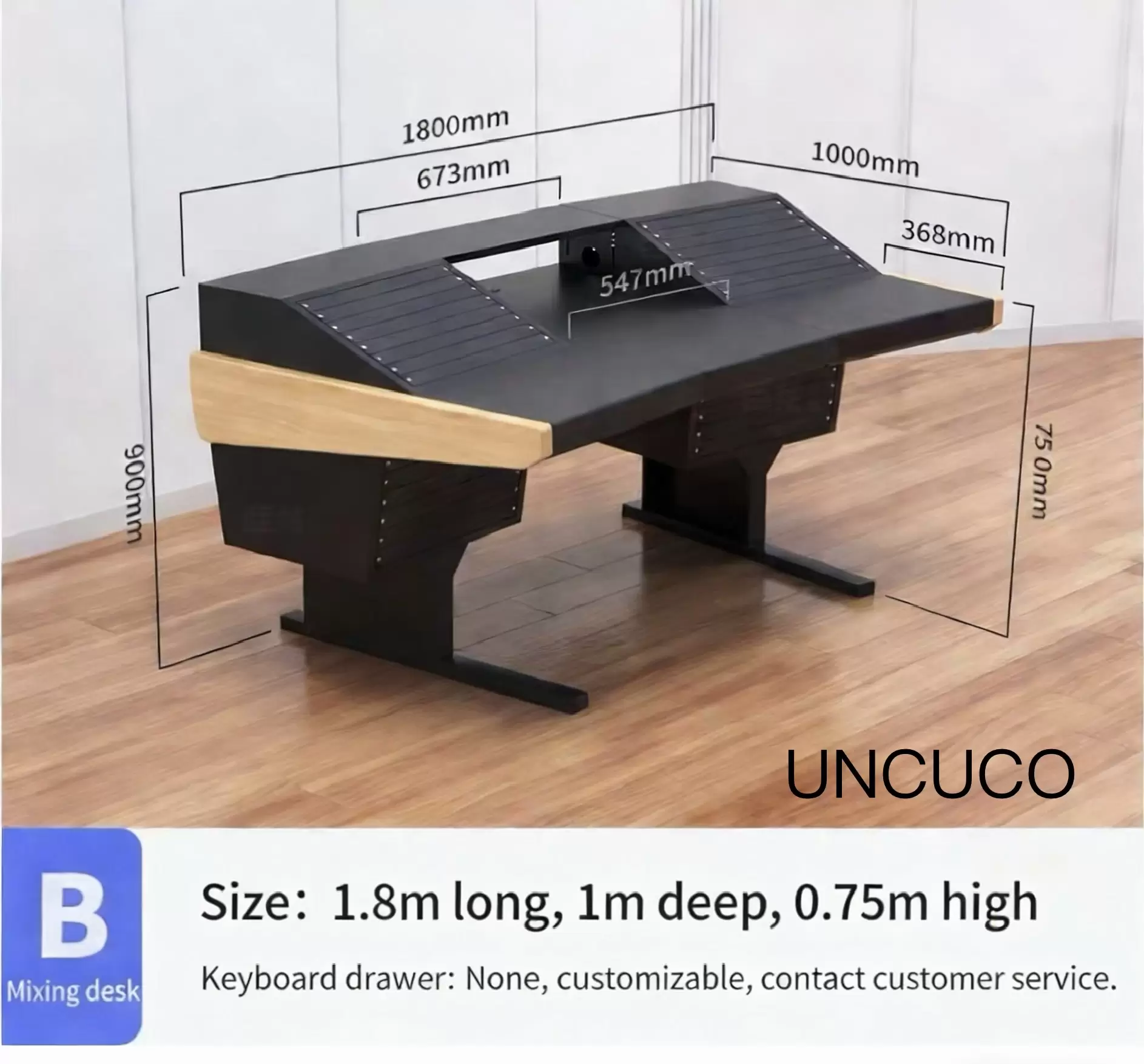 UNCUCO Ergonomic Studio Recording Desk