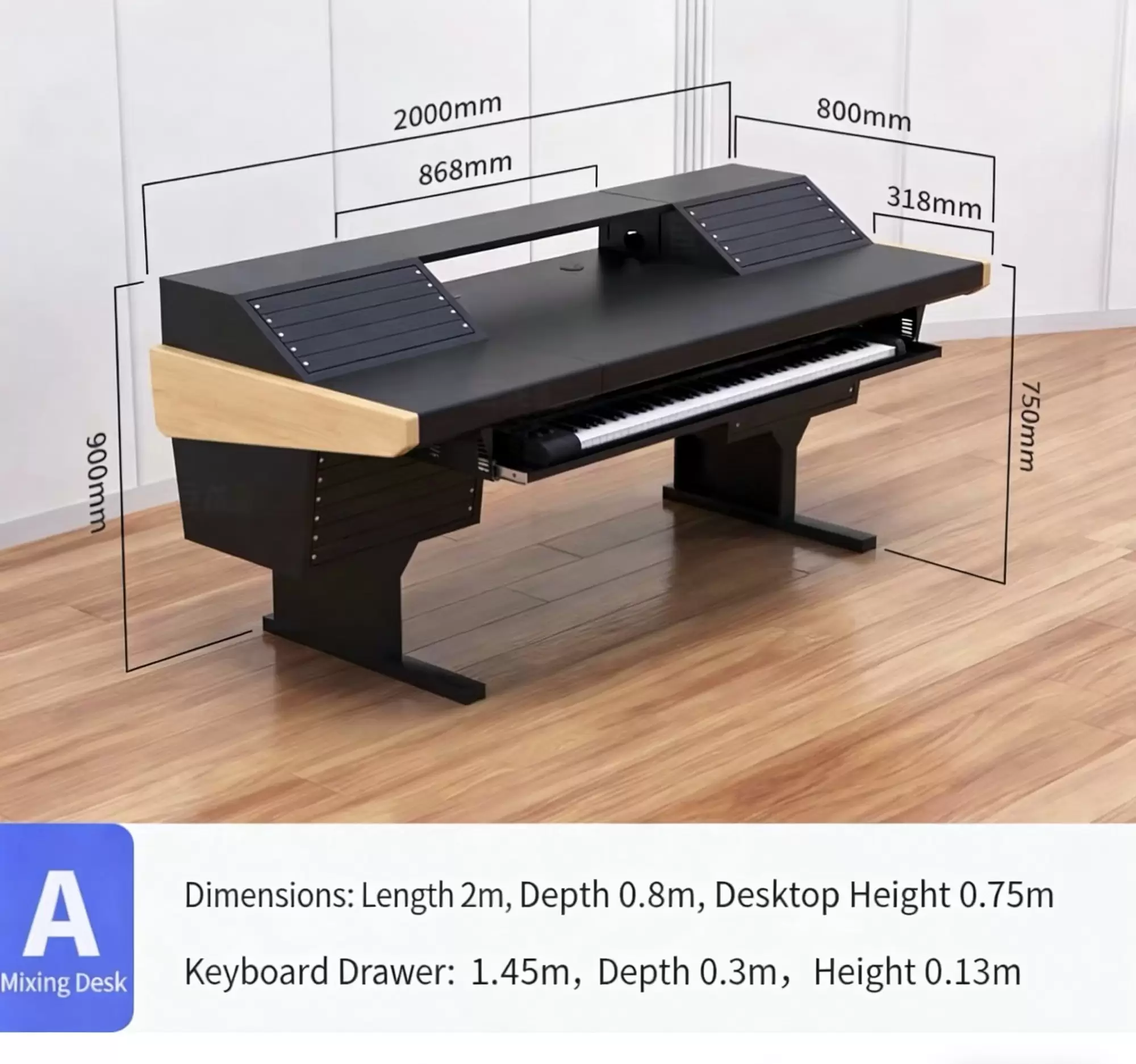 UNCUCO A-Straight Type Professional Recording Studio Desk-Music Production