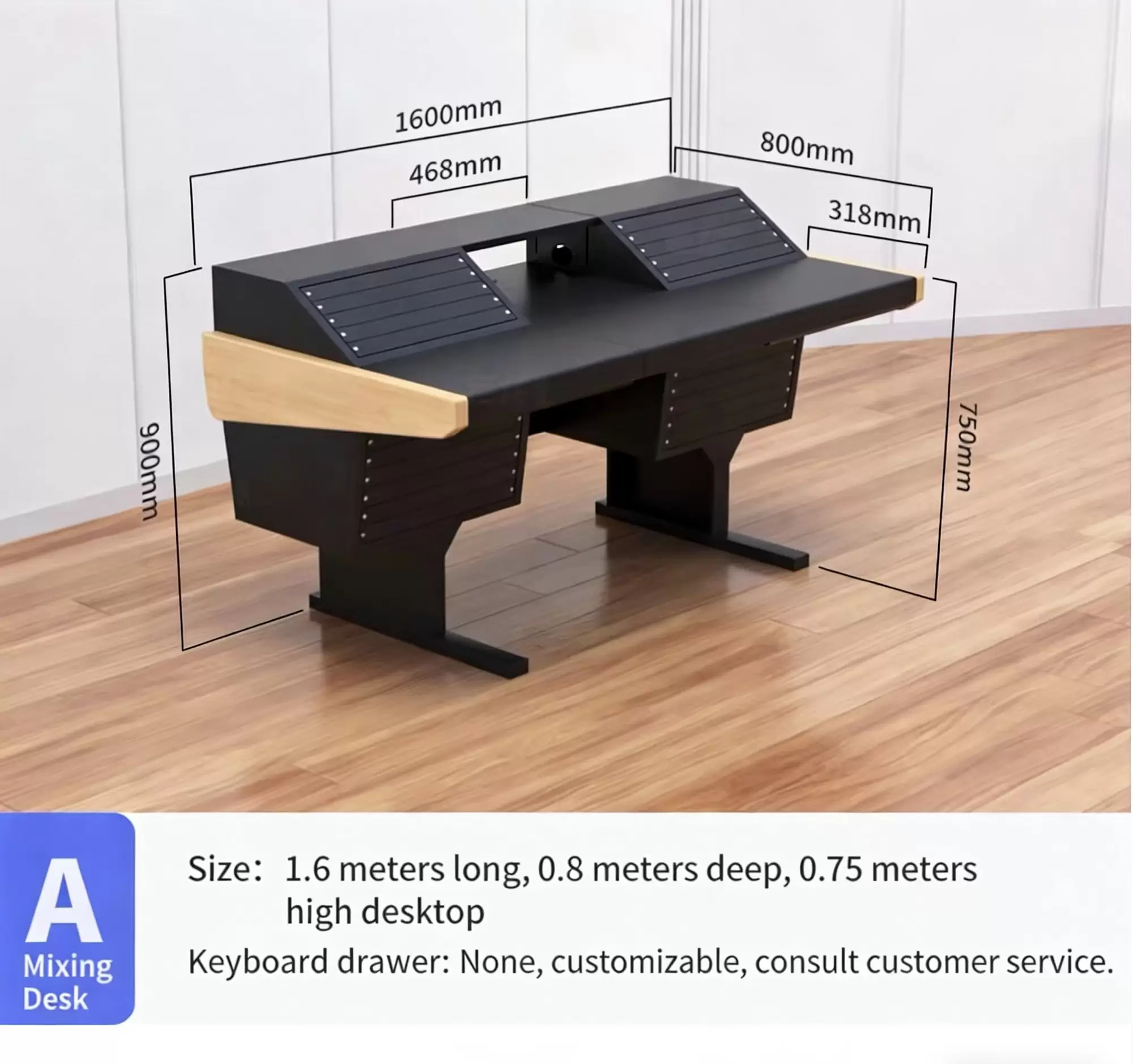UNCUCO A-Straight Type Professional Recording Studio Desk-Music Production