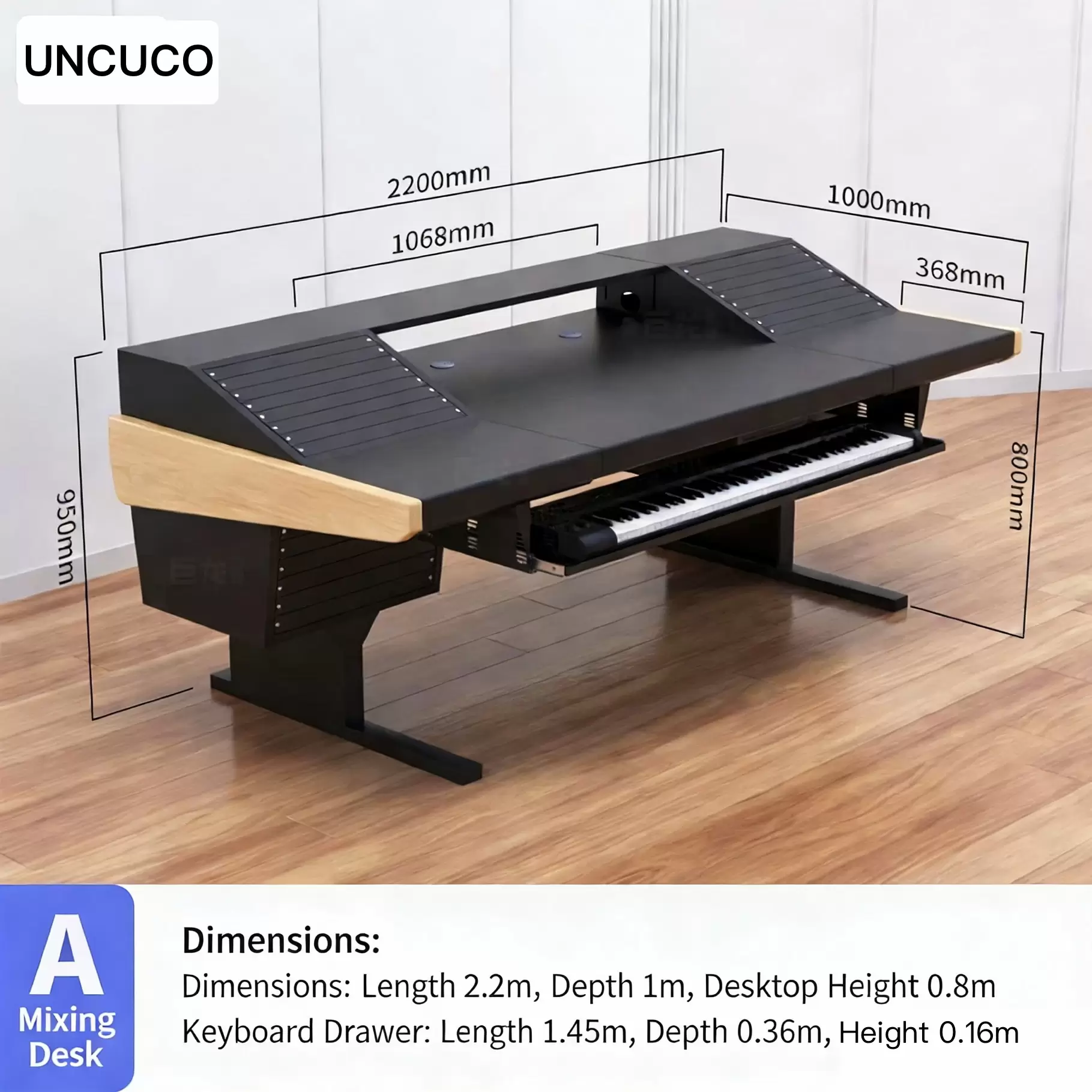 UNCUCO A-Straight Type Professional Recording Studio Desk-Music Production