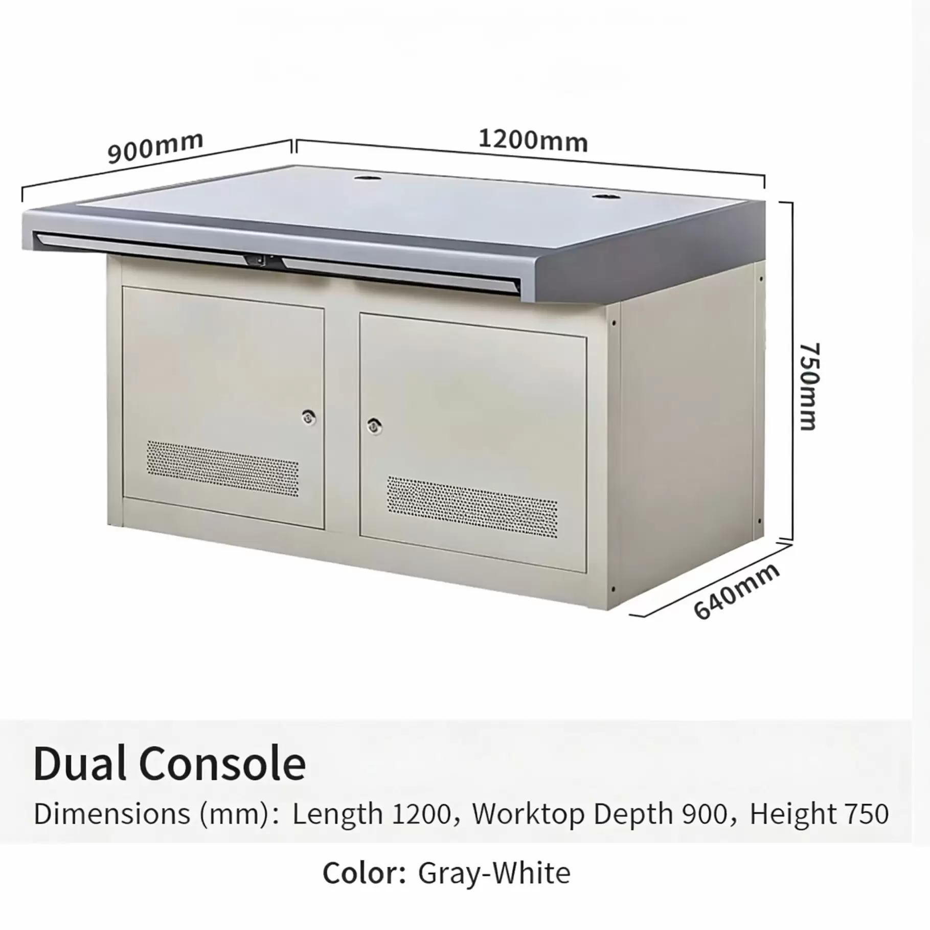 Straight Steel Control Console