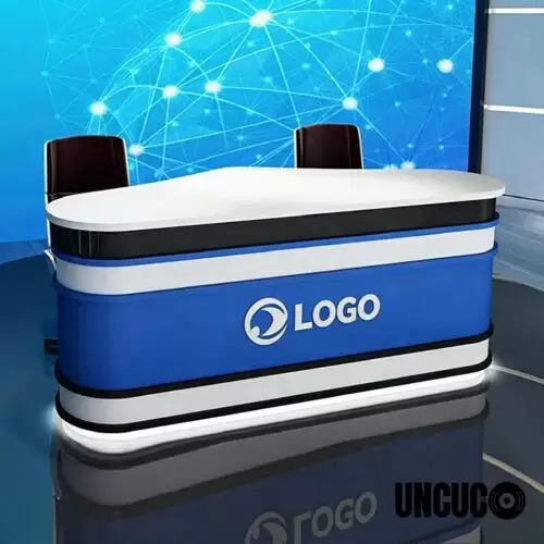 UNCUCO Custom Triangle Video Podcast Desk UNCUCO Custom Triangle Video Podcast Desk