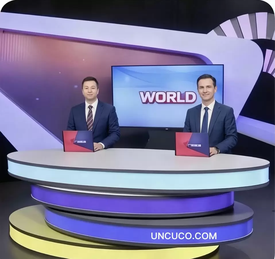 Custom LED News Desk