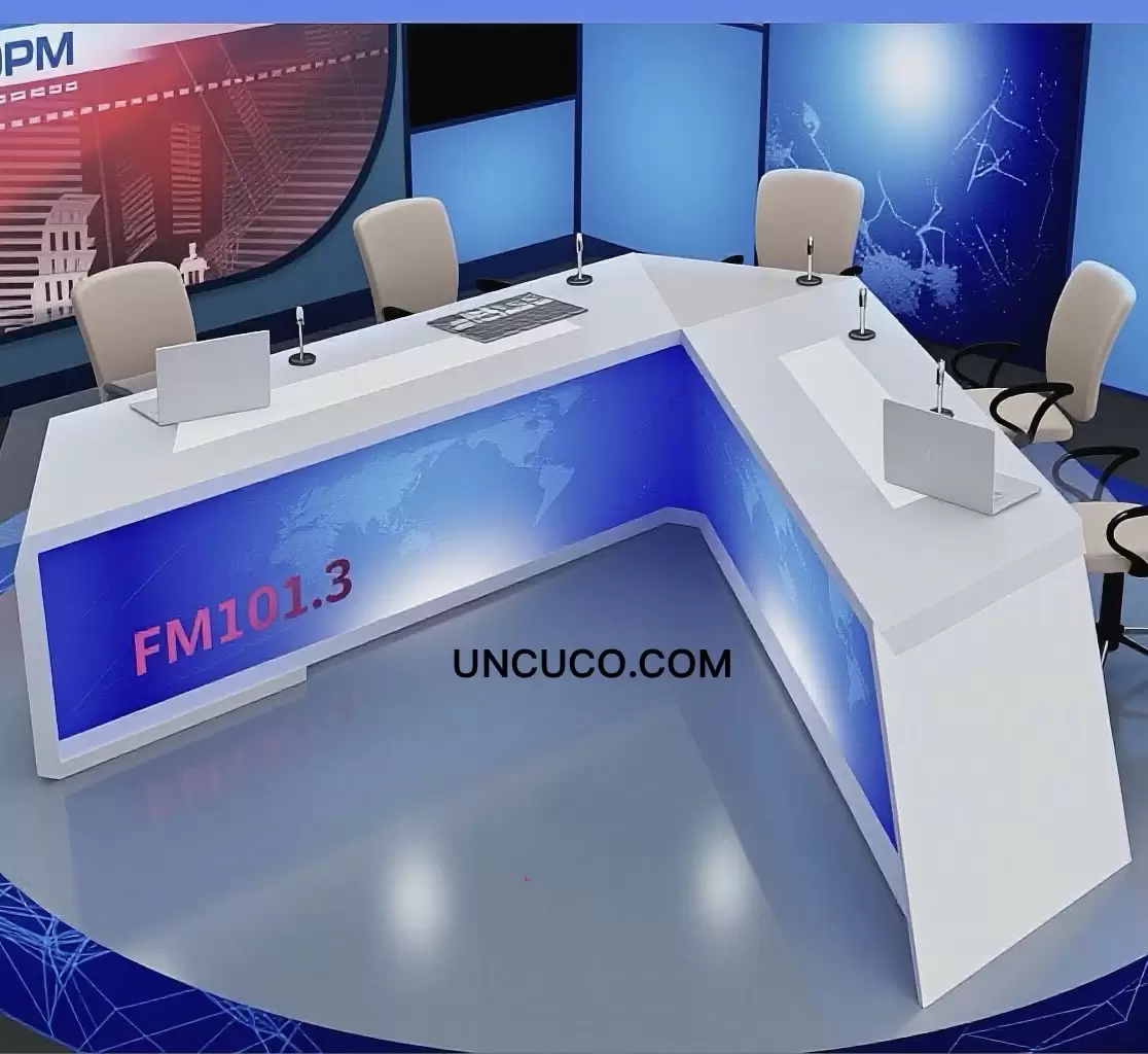4-Person Podcast Studio Desk