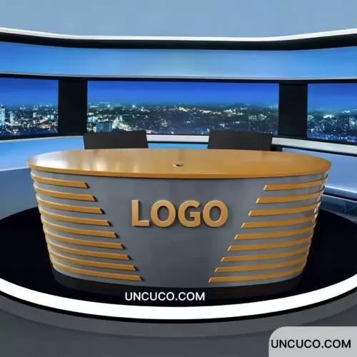 Newscaster Desk Newscaster Desk