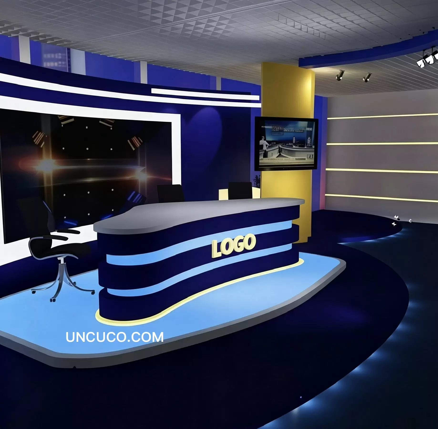 LED Light News Desk