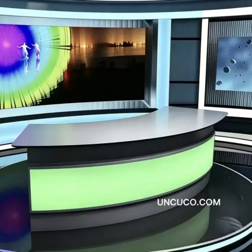 Curved Broadcast News Desk Curved Broadcast News Desk