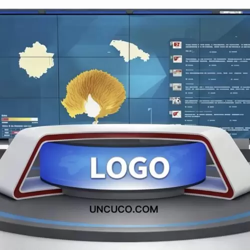 TV Studio News Room Desk TV Studio News Room Desk