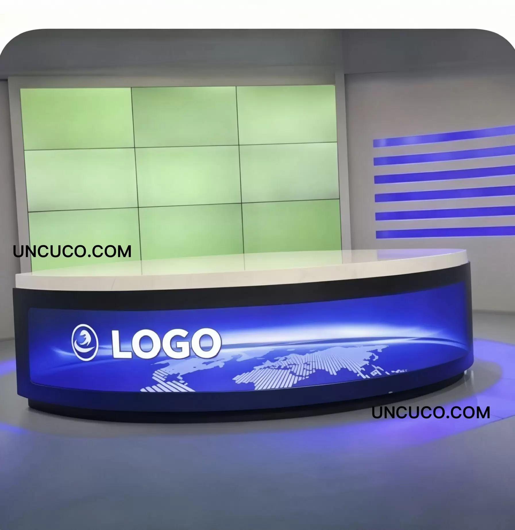 Newscaster Desk Newscaster Desk