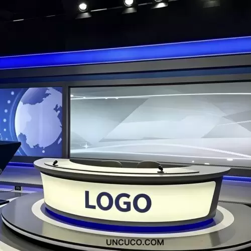 Curved Television News Desk Curved Television News Desk