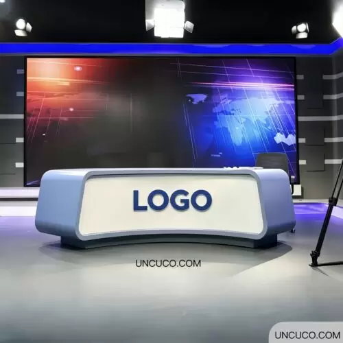 Wide Angle Table TV For News Wide Angle Table TV For News