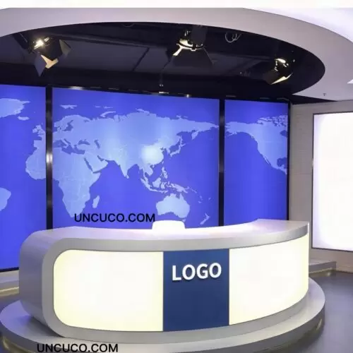 Professional Newscast Desk Professional Newscast Desk