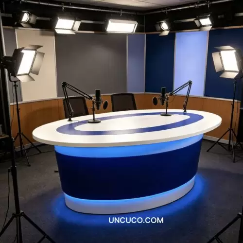 Round Talk Show Desk For Sale Round Talk Show Desk For Sale