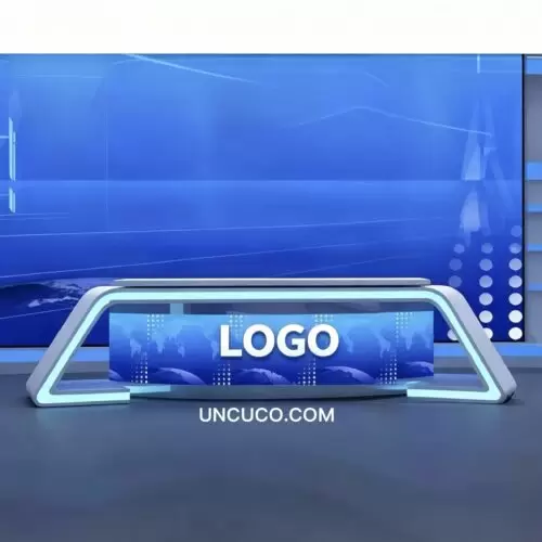 News Anchor Desk With Screen News Anchor Desk With Screen