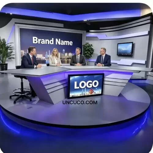 Wide Angle Talk Show Desk For 4 Wide Angle Talk Show Desk For 4