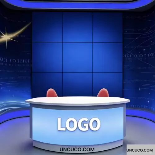 Newscast Desk Digital Front Newscast Desk Digital Front