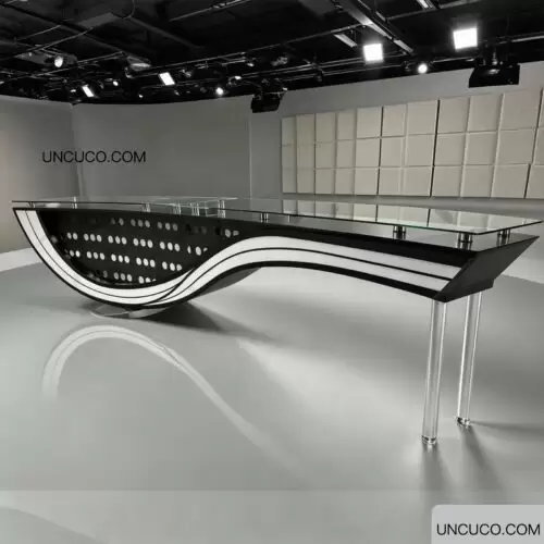 News Reporter Glass Desk News Reporter Glass Desk